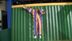 Action News reporter snags a sneak peek of the Home Run Robber Velcro wall at the All-Star Village