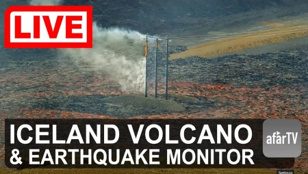 Iceland Volcano Eruption Live Multi-Cam View